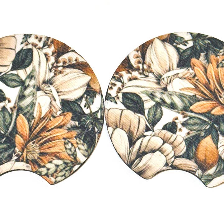 Sottobicchieri per auto in neoprene Fall Boho per la vendita all'ingrosso da parte di The Boho Country Chic LLC