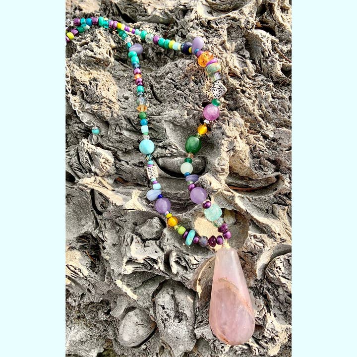 Ametist Teardrop ädelsten halsband för wholesale av Spirit Shack