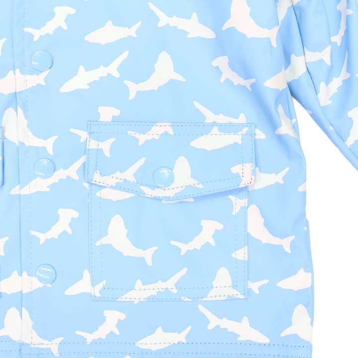 Shark Colour Change Raincoat Blue for wholesale on Faire5