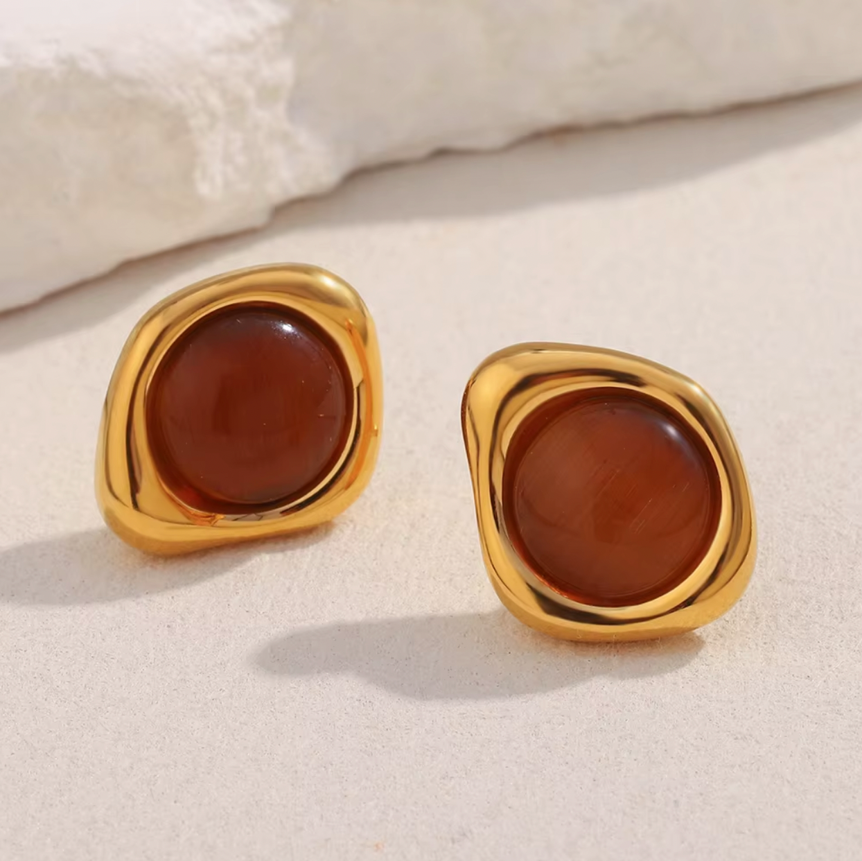 Brown Greta EARRINGS for wholesale on Faire4