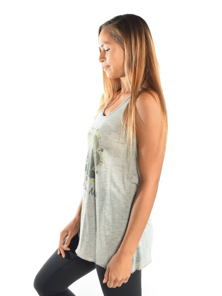 Third Eye Threads - Wholesale Tank Top - Women's - Flowy Tank Golden State of Mind Buddha2
