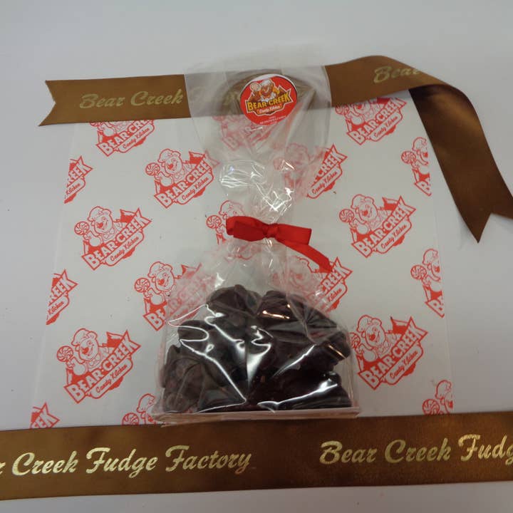 Bear Creek Candy Kitchen – wholesale Chocolate-covered sweets – 🍫Dark Chocolate Almond Cluster💖Chocolate Covered Raisins🍫 1 lb Bags3