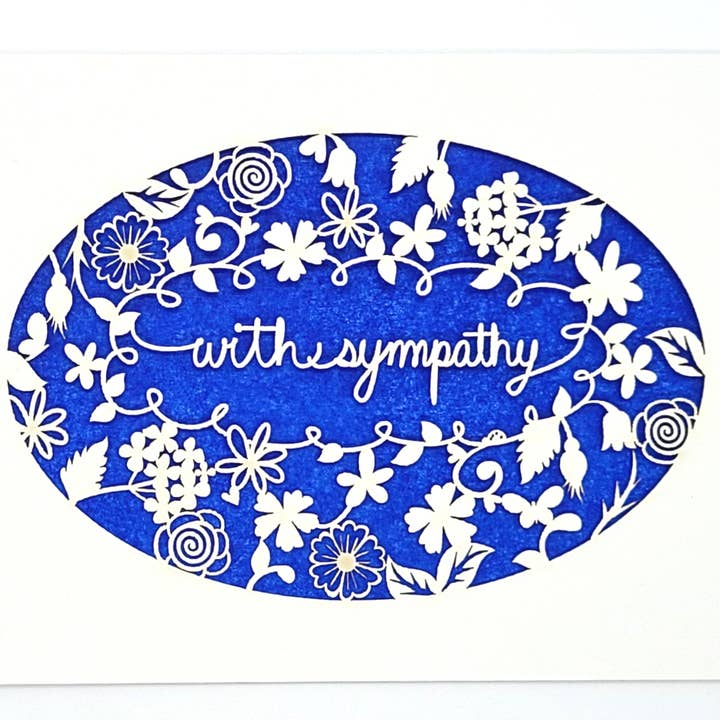 two hermanas – Engroshandel Sympati-kort – Med sympati omkring en krans af blomster9