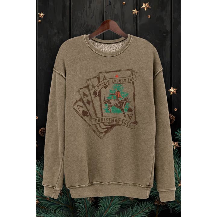 HRTandLUV - Wholesale Sweatshirt - Women's - ROCKIN AROUND THE CHRISTMAS TREE MINERAL SWEATSHIRTS8