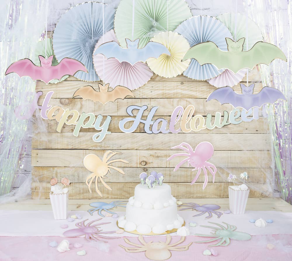 Tim&Puce Factory - Wholesale Ornament Set - PASTEL BAT PENDANT LIGHTS X 52