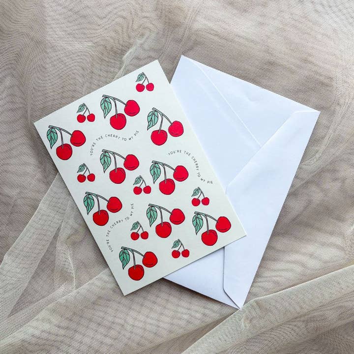 Cherry Pop - A6 Greeting Card for wholesale by conscious mae