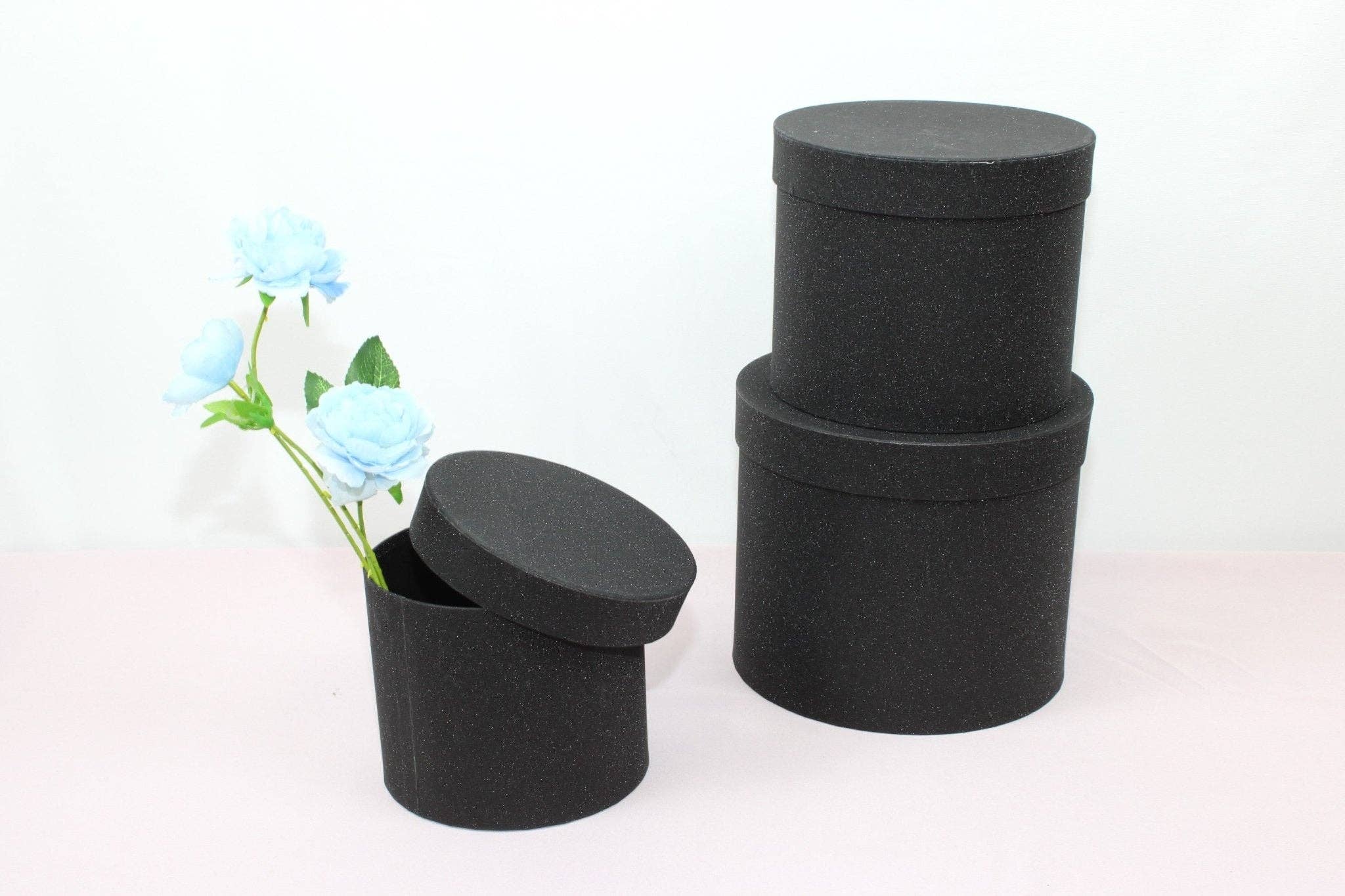Elegant Design Supply - Wholesale Decorative Box - Shiny Round Flower Hat Box with Lid14