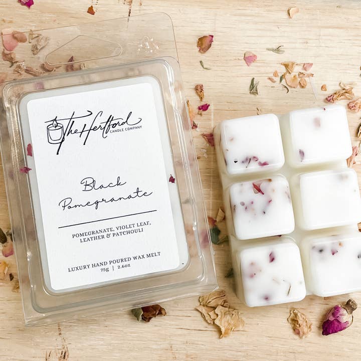 Sort Granatæble Botanisk Wax Smelt for engroshandel hos The Hertford Candle Co.