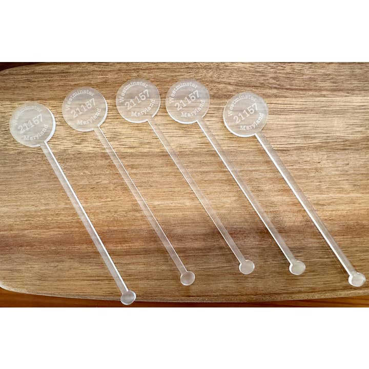 B4homemade, LLC - Wholesale Drink Stirrer - Swizzle Sticks - Customized City, State & Zip Code1