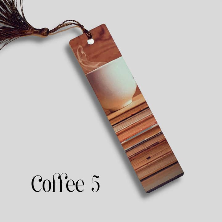 Graphic Design by Pam - Wholesale Bookmark - Coffee 5 Bookmark | Metal Bookmark for Coffee Lover