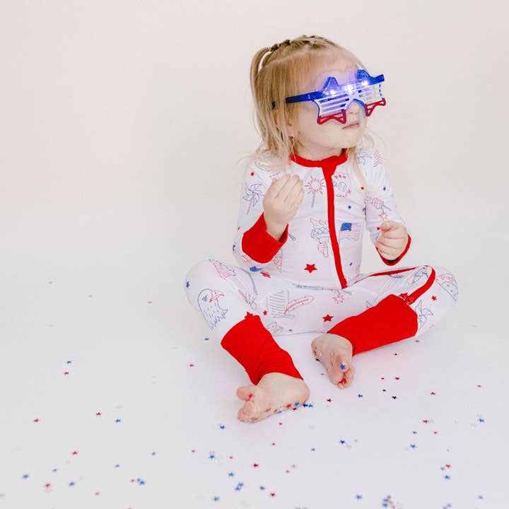 Coconut Pops - Wholesale Sleepsuit - Baby - The Poppy in Fourth of July3