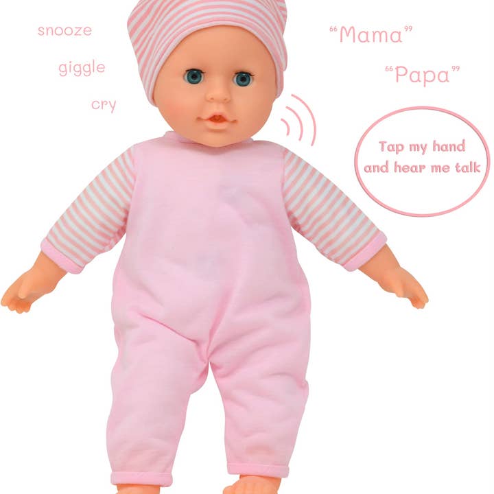 The New York Doll Collection - Wholesale Doll - Kids - Interactive Talking Baby Doll Doctor Set - 14” Doll Pink3