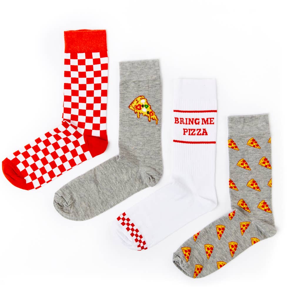 Urban Eccentric - Vente Chaussettes – unisexe - Lot de chaussettes unisexes à thème pizza en coffret cadeau2
