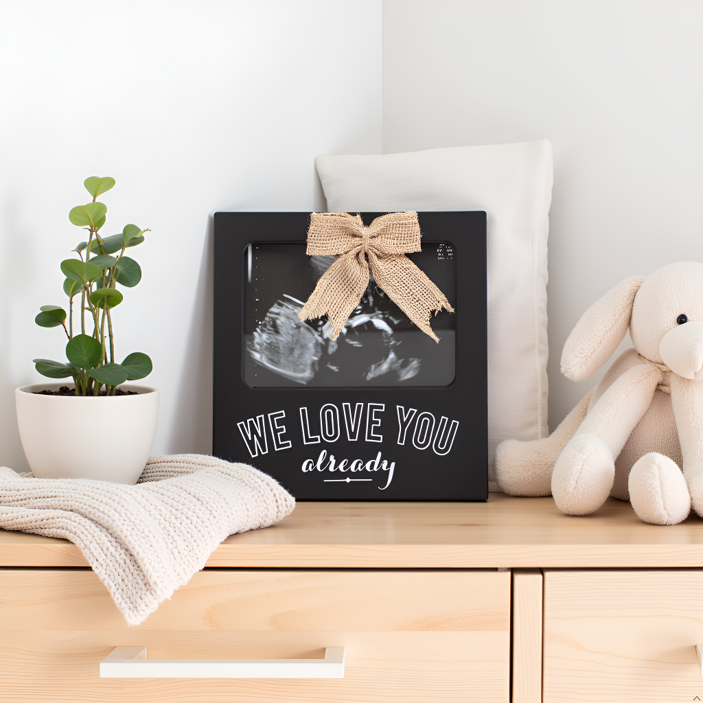 Kate & Milo - Wholesale Picture Frame - Kids & Baby - We Love You Already Sonogram Frame, Black2