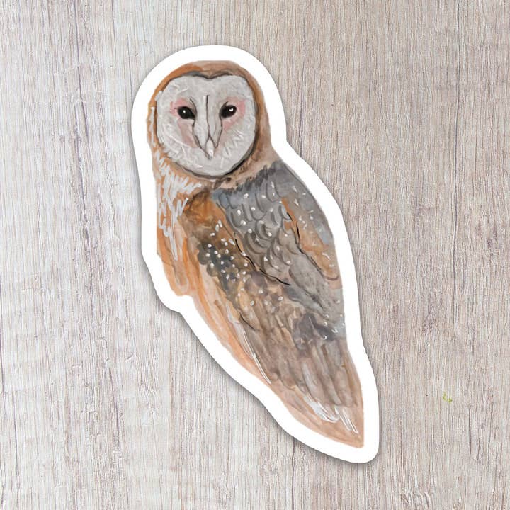 Barn Owl Sticker for wholesale by Brush & Bark