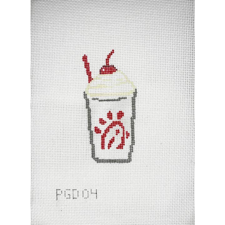 CFA Milkshake Handpainted Needlepoint Canvas for wholesale by Perrin Gentry Designs