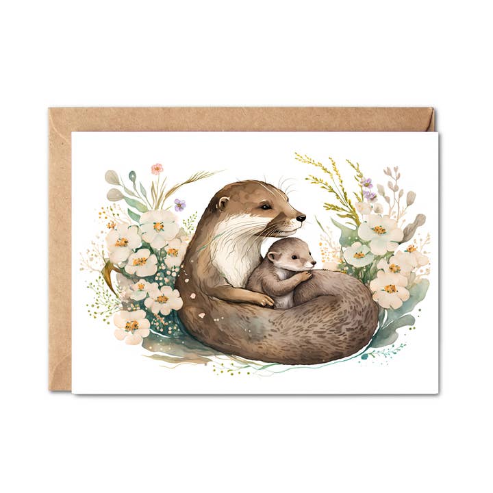 Utter mamma och Baby Hand dras mors dag gratulationskort för wholesale av Simply Crafty