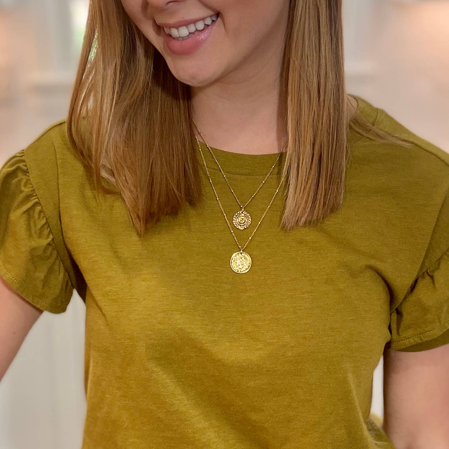 Funky Monkey Fashion - Wholesale Pendant/Charm Necklace - $1.97 Closeout Layered Vintage Coin Necklace5