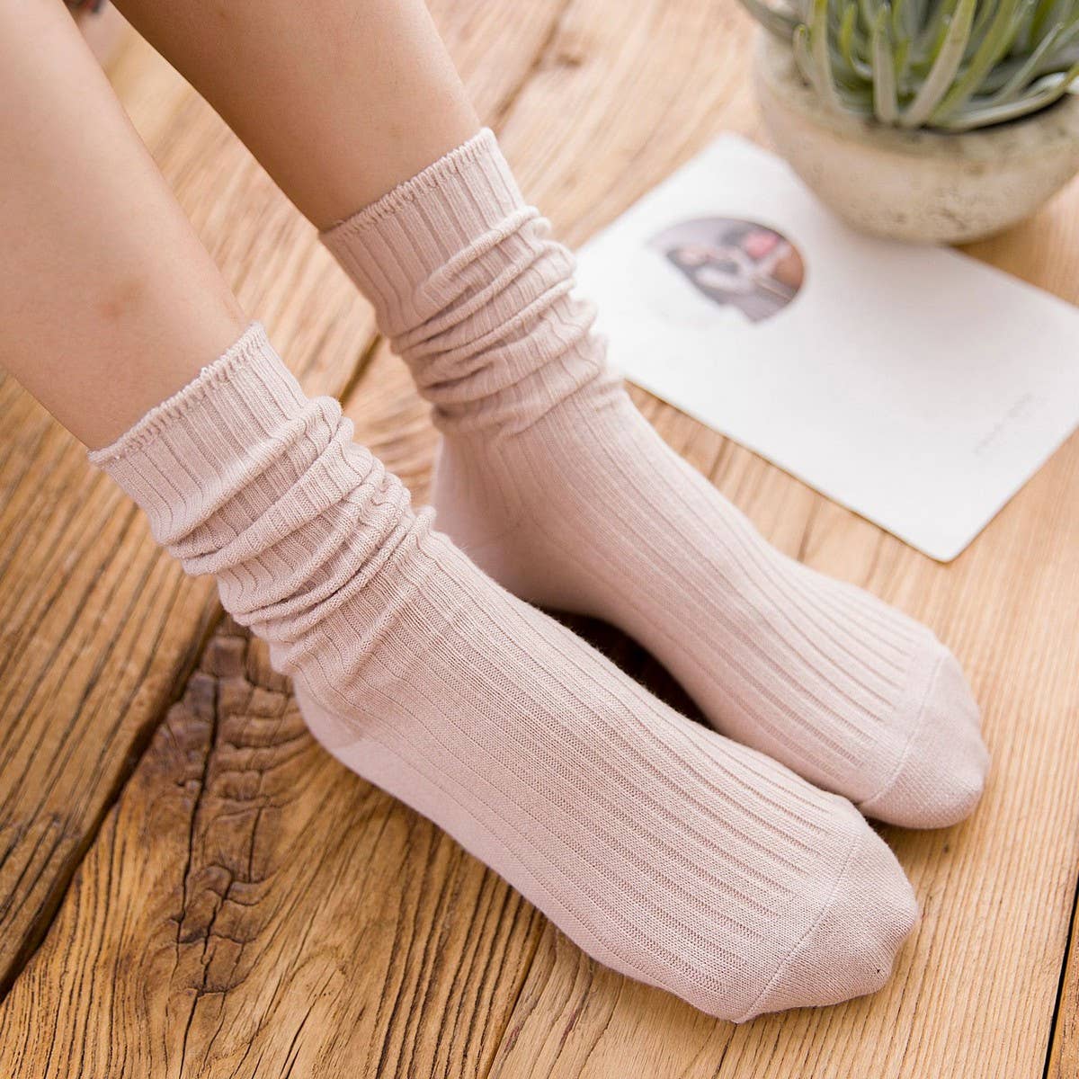 ACCITY - Wholesale Socks - Women's - AUTUMN AND WINTER SOLID COLOR MID-CALF SOCKS_CWMS091614