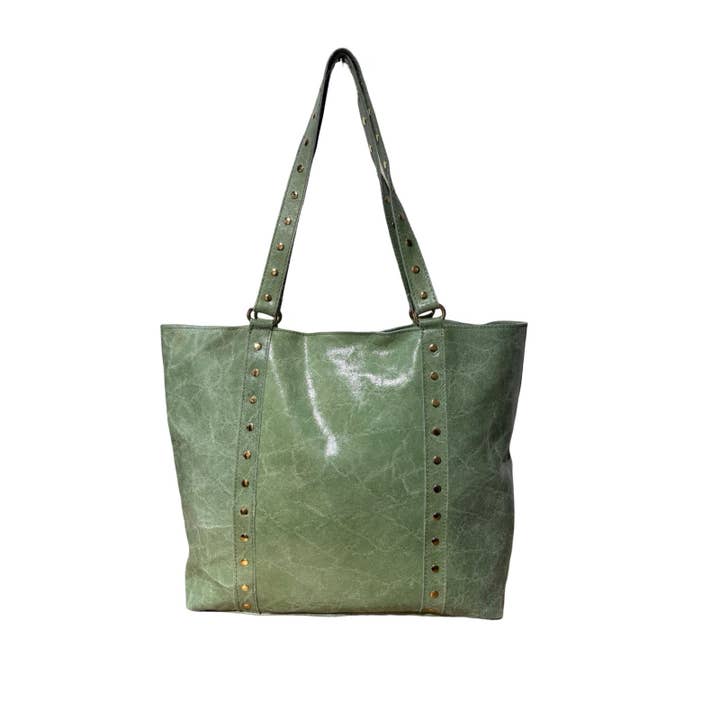 Louisa lee - Wholesale Tote bag – Women's - STUDDED LEATHER TOTE OLAIAIA4