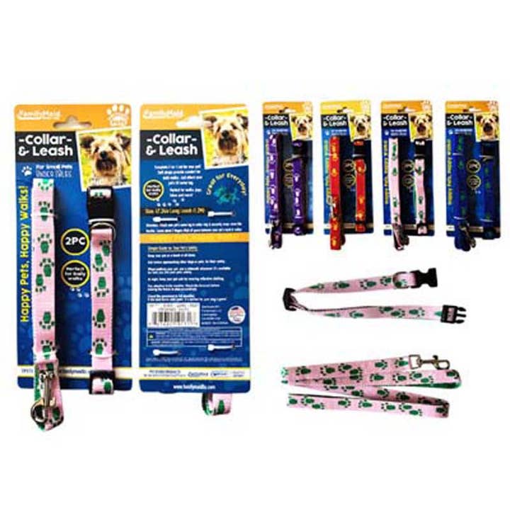 Set Collare e Guinzaglio per Animali 1,2×1,2m Blu Rosso Rosa Viola per la vendita all'ingrosso da parte di Deluxe Import Trading