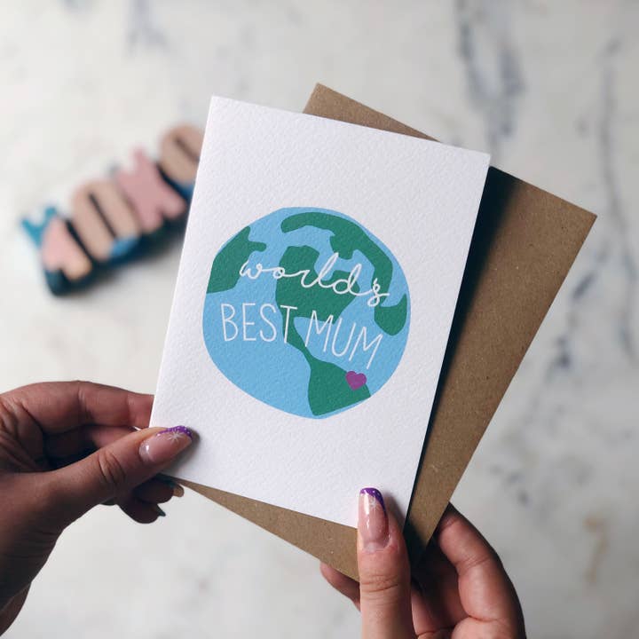 Tarjeta de la mejor madre del mundo para venta al por mayor de Xoxo Designs by Ruth