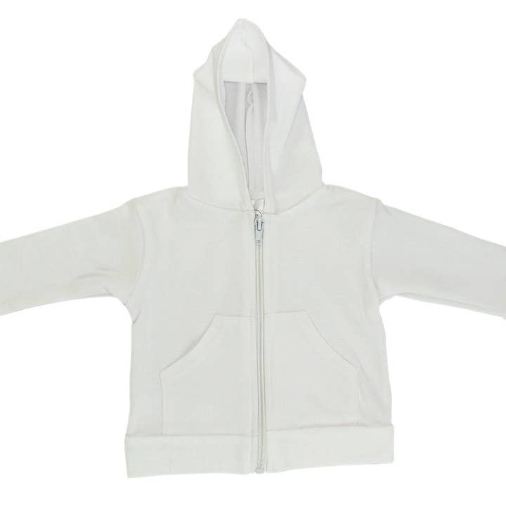 Bambini Infant Wear inc. - Wholesale Hoodie – Baby - Bambini White Hoodie0