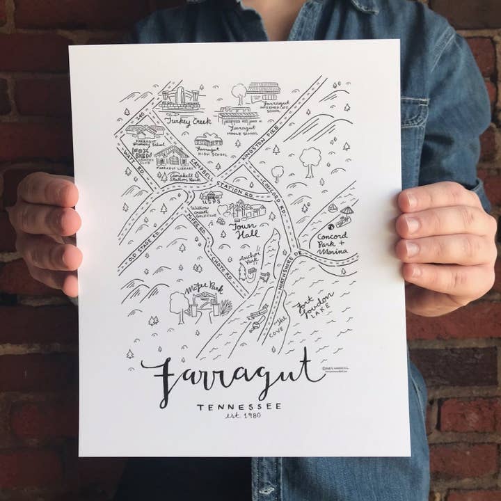 Farragut - Print - 8x10" for wholesale by Paris Woodhull Illustrations
