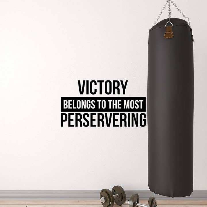 Victory Belongs to the Most Perservering Wall Decal Sticker for wholesale by My Vinyl Story