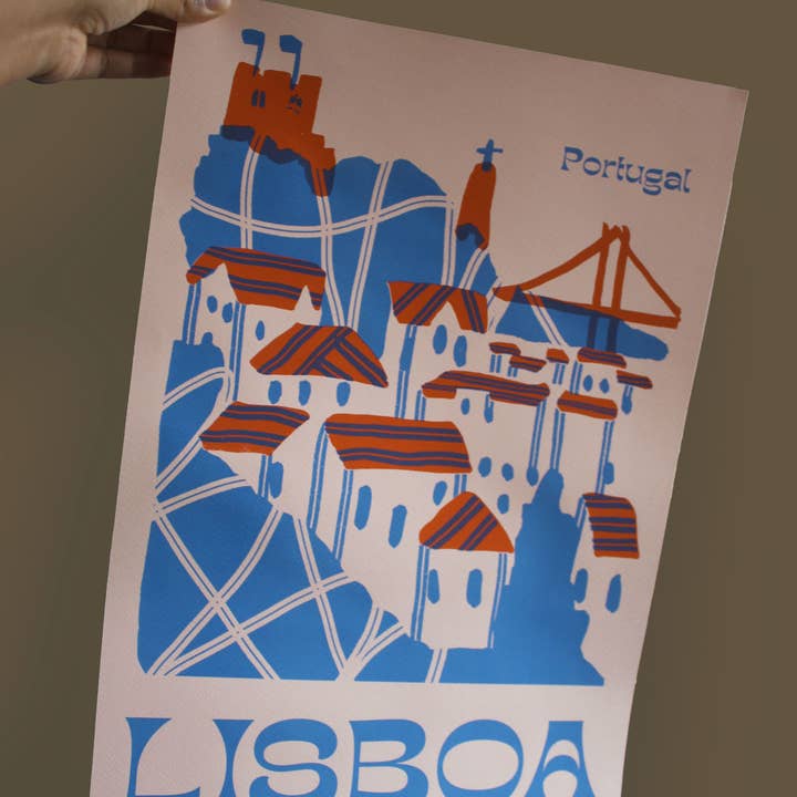 Emma Make - Wholesale Art Print - Lisbon Monuments Screen Print A31