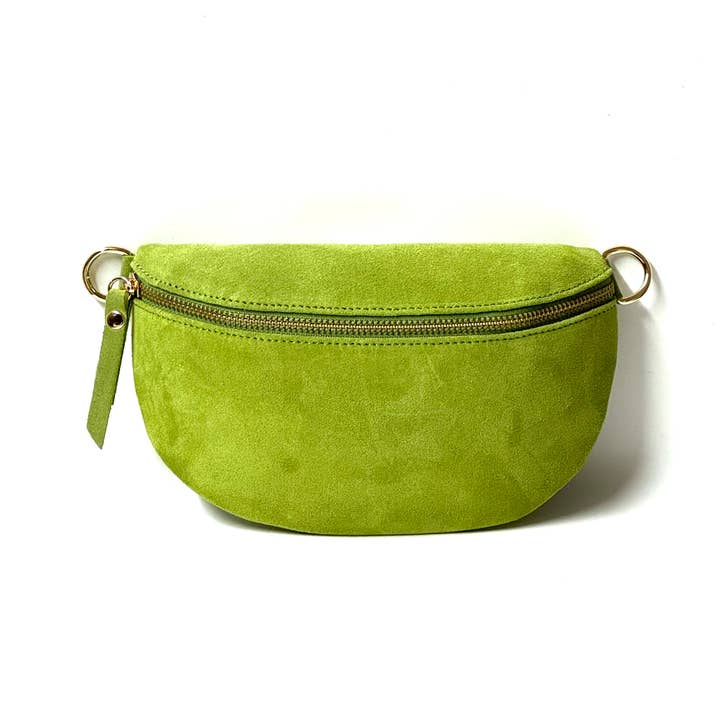 Cassette Barcelona - Wholesale Belt Bag - Women's - Cassette - Suede Fanny Pack Turquoise