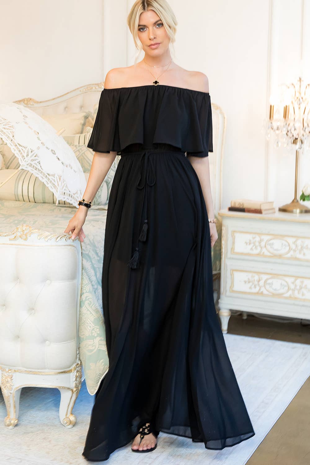 Sweet Lovely by Jen - Wholesale Dress - Women's - OFF-SHOULDER MAXI DRESS22