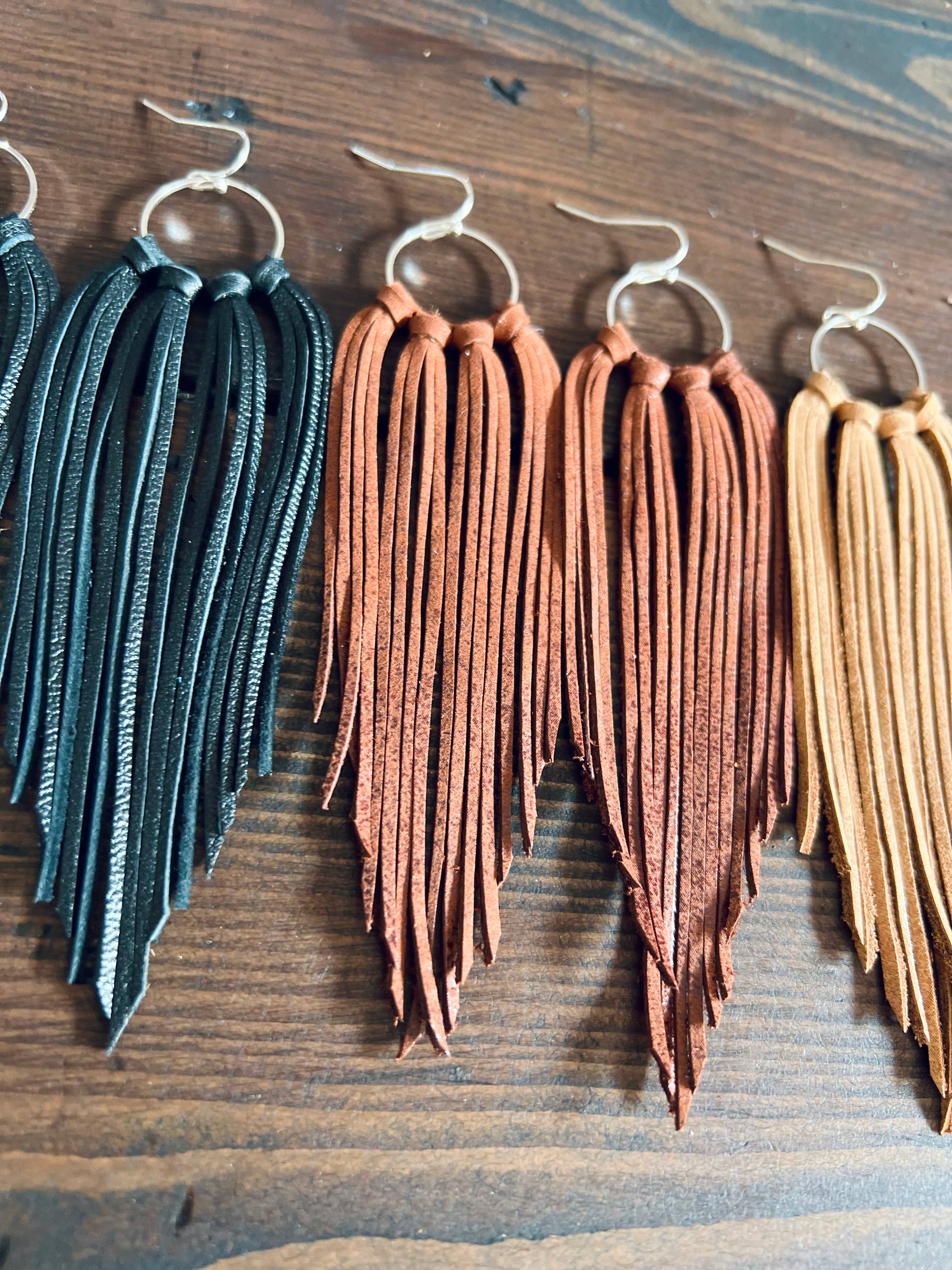 Fringed In Faith - Wholesale Tassel Earrings - Bozeman Fringe Earrings1