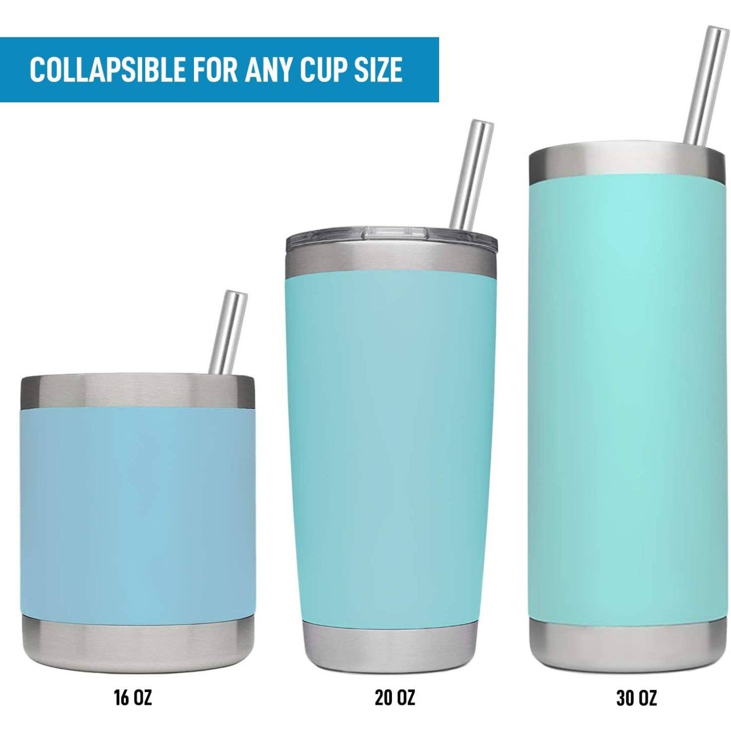 Zulay Kitchen - Wholesale Keychain - Unisex - Collapsible Stainless Steel Straw Keychain with Case6