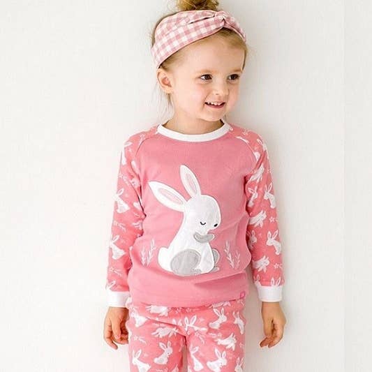 Healing Rabbit Long Sleeve PJ's for wholesale by Vaenait Baby