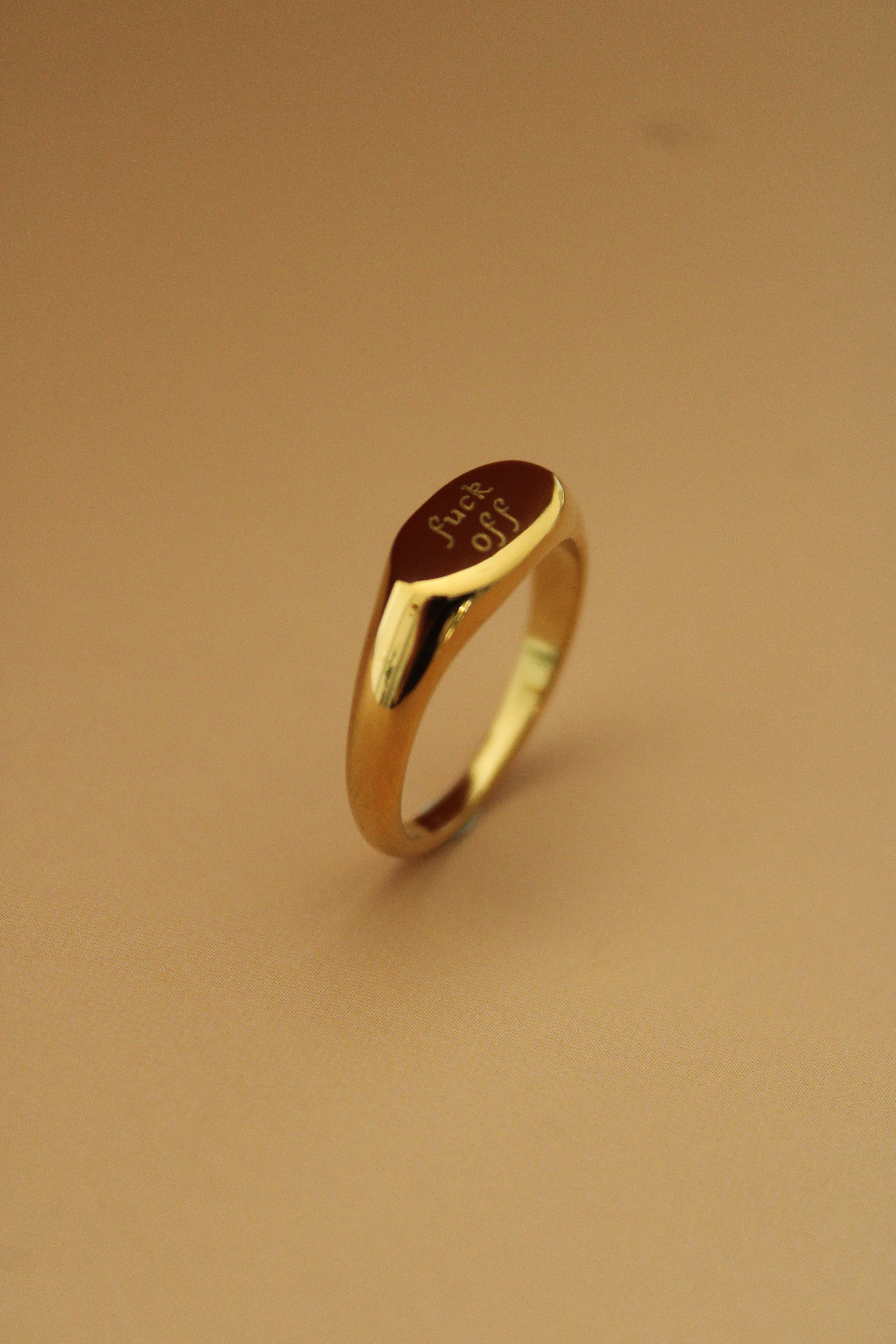 24th & Gold - Wholesale Band/Stacked Ring - F*ck Off Ring1