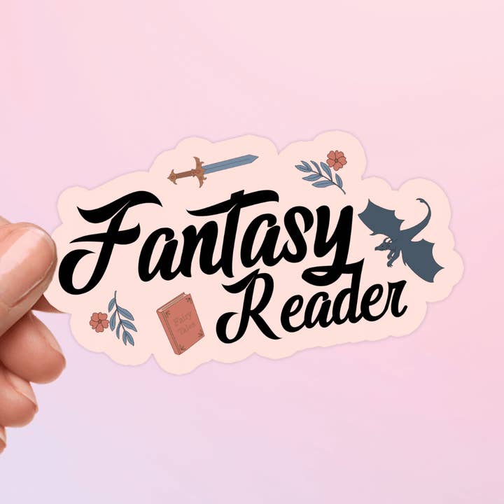 Fantasy Reader Sticker for Book Lovers, Reading Decal for wholesale by Bookish Queen