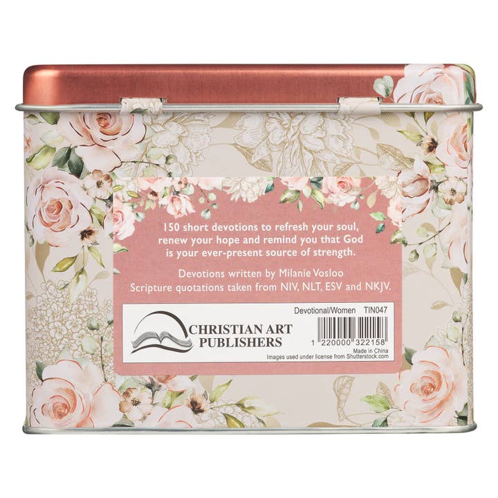 Christian Art Gifts - Wholesale Religious Card - Cards in Tin Strength for a Woman's Heart