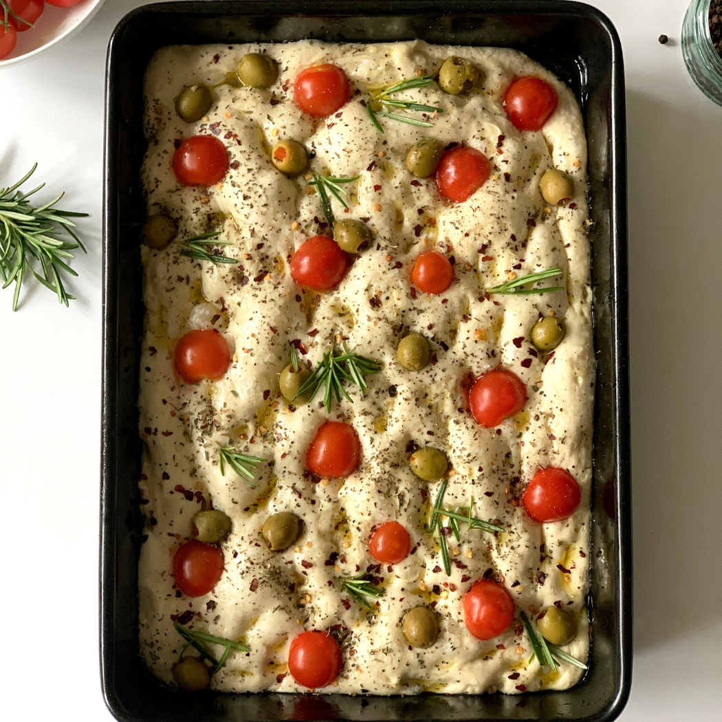 Ella Gray Gourmet - Vente Mélange pour pain - Mélange de focaccia à l'ail et au romarin3