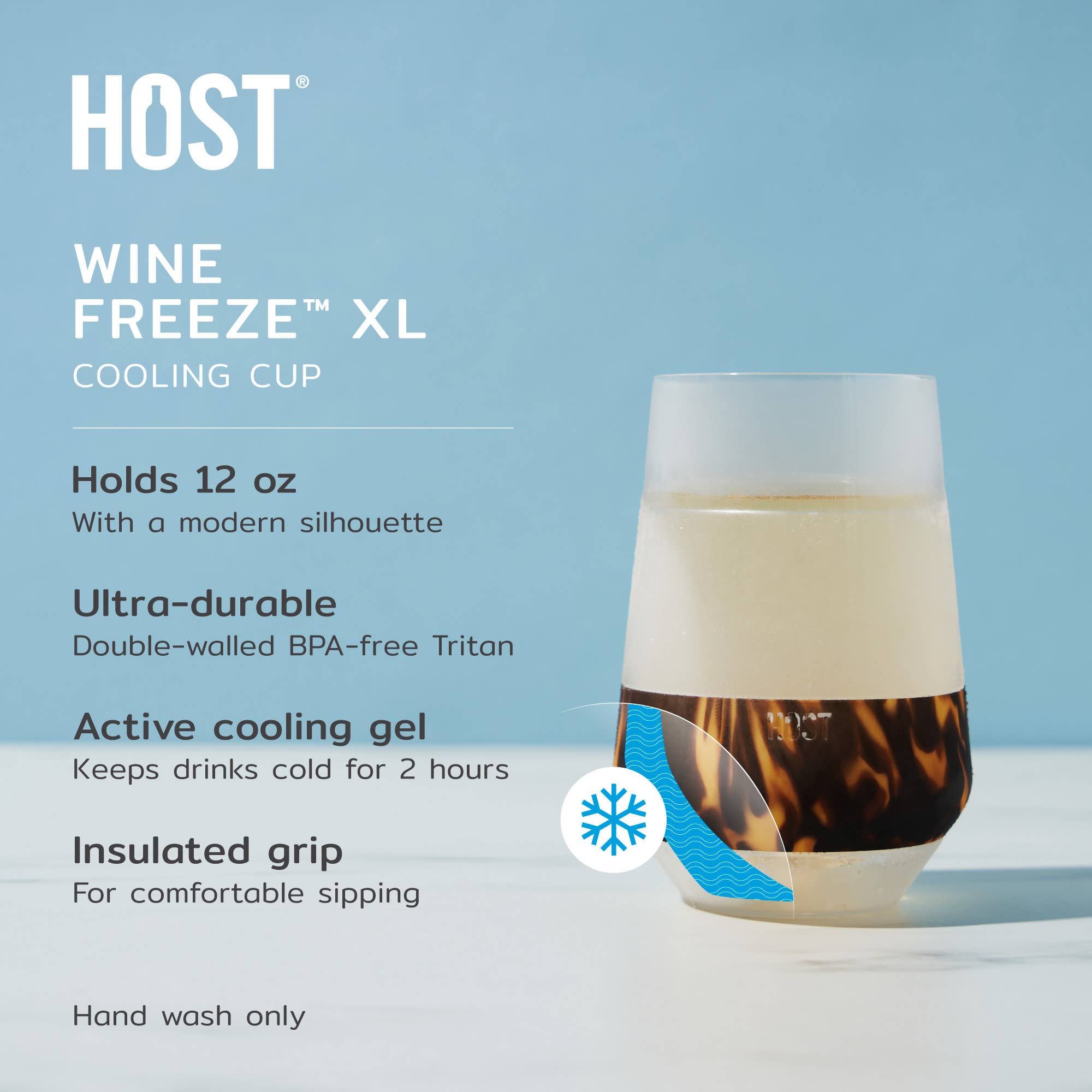 HOST - Wholesale Wine Glass - Wine FREEZE XL Cooling Cup in Tortoise4
