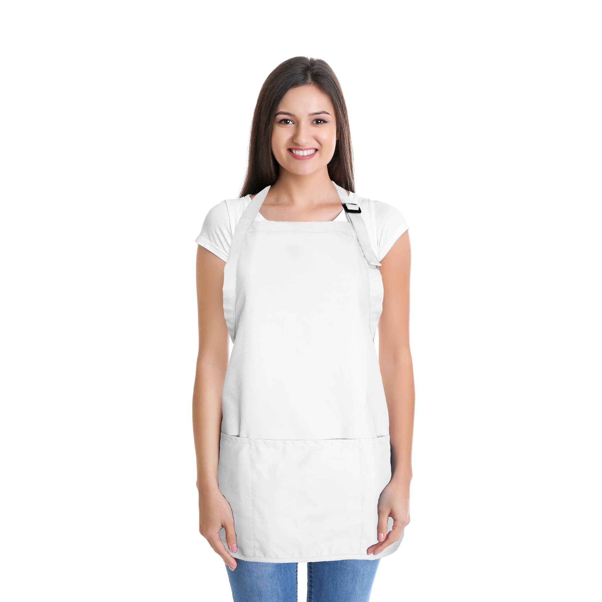 Dalix - Wholesale Apron - DALIX Apron Commercial Restaurant Bib Poly Cotton 3 Pockets50