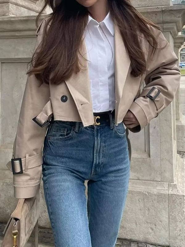 Plush Looks - Wholesale Jacket - Women's - Long Sleeves Loose Split-Joint Lapel Jackets
