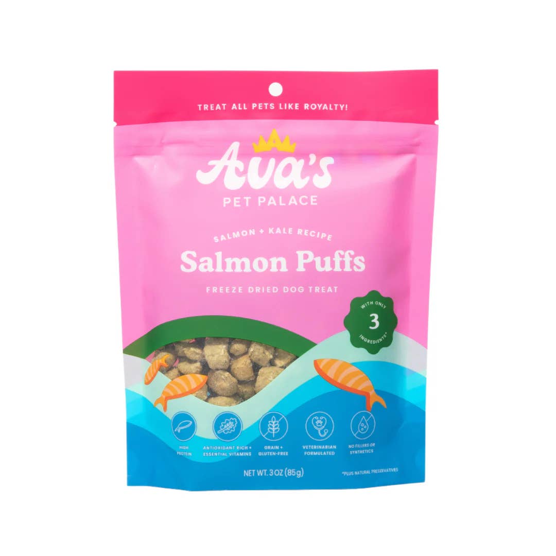 Jojo Modern Pets - Wholesale Pet treats – Dog - Ava's Pet Palace Freeze Dried Dog Treats - Salmon Puffs
