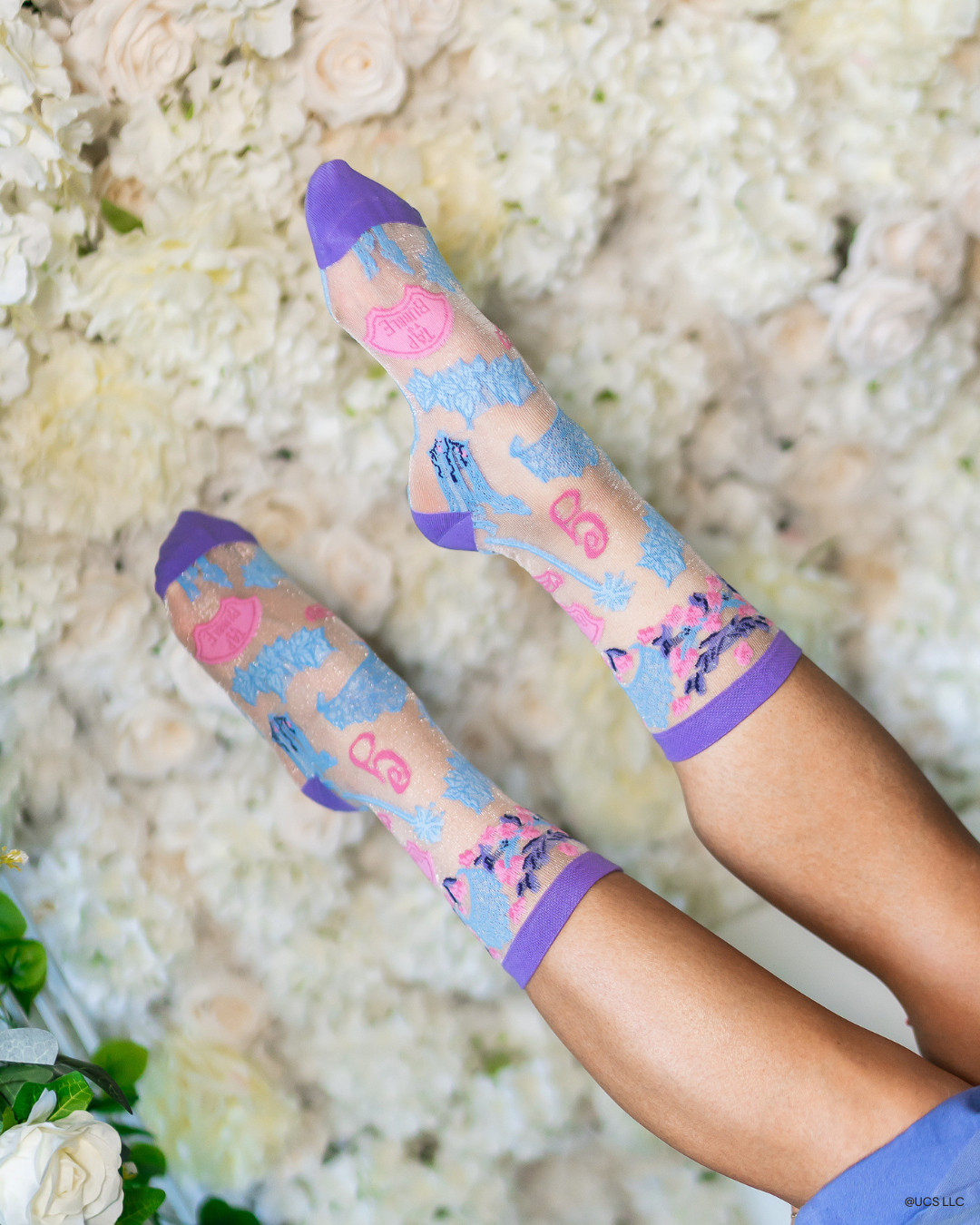 Sock Candy – Engroshandel Strømper - Dame – Wicked Gør dig klar med Glinda Shimmer Sheer Crew Sok3