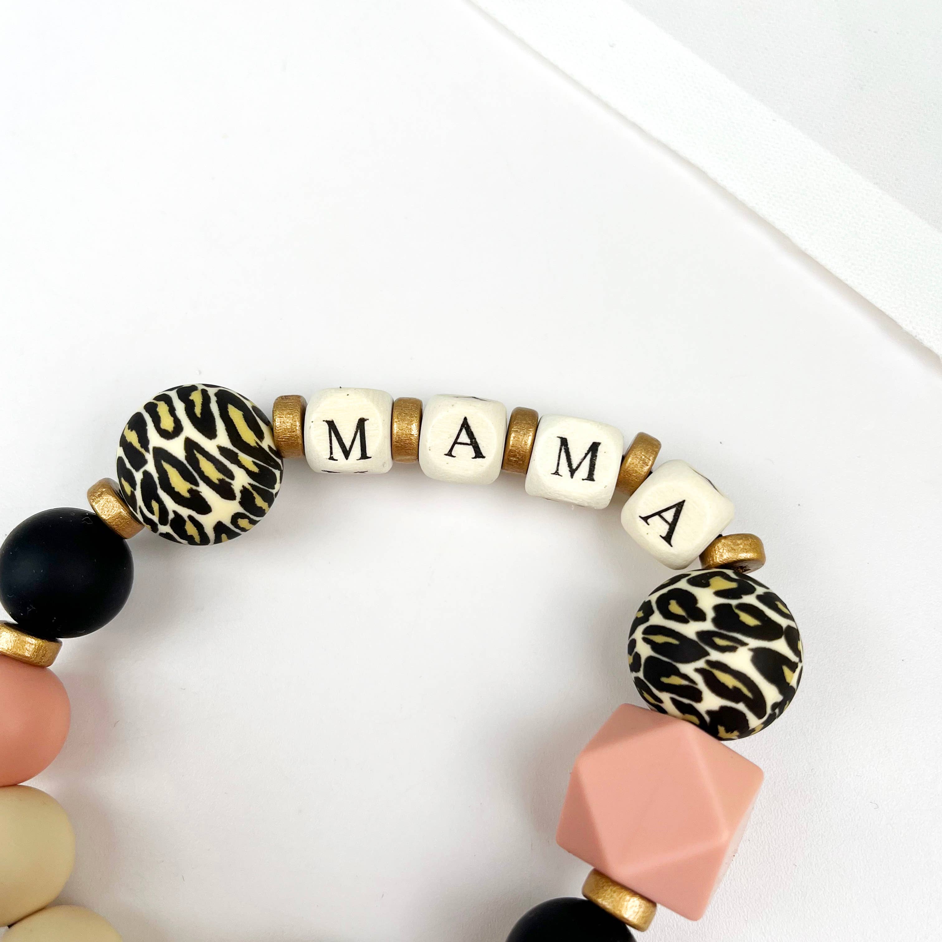 SoapElenGlen - Wholesale Keychain Bracelet - Silicone Bead Tassel Bracelet Keychain Set MAMA2