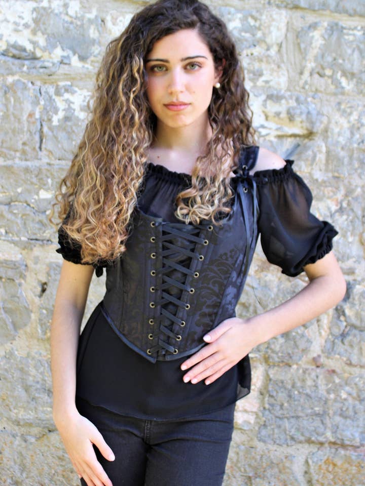 Haizea Arranz - Vente Corset – femme - Corset Renaissance à baleines pour corsage1