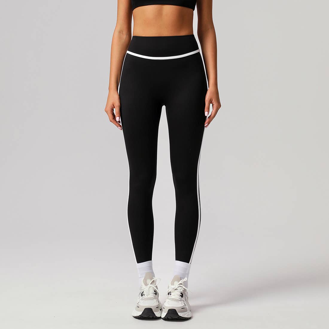 Sodalemon - Wholesale Sport-/loungelegging - Dames - Dames strakke yogalegging met kleurvlakken en naadloze voorkant