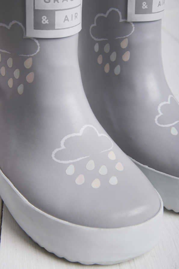 Grass & Air - Wholesale Rain Boots - Kids - Little Kids Grey Colour-Revealing Wellies3
