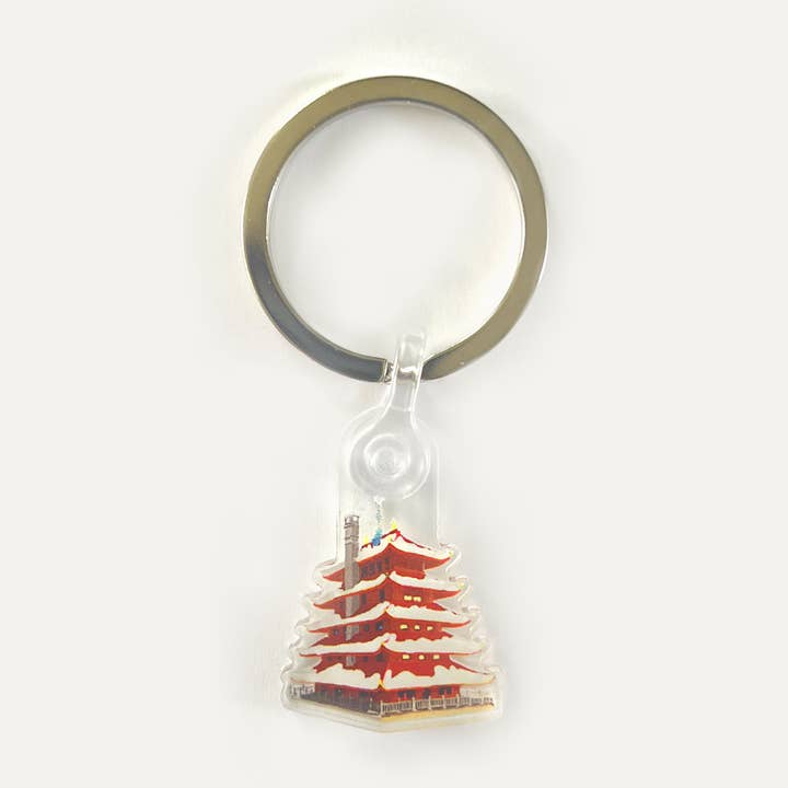 Pagoda Acrylic Keychain for wholesale by Faye & Co