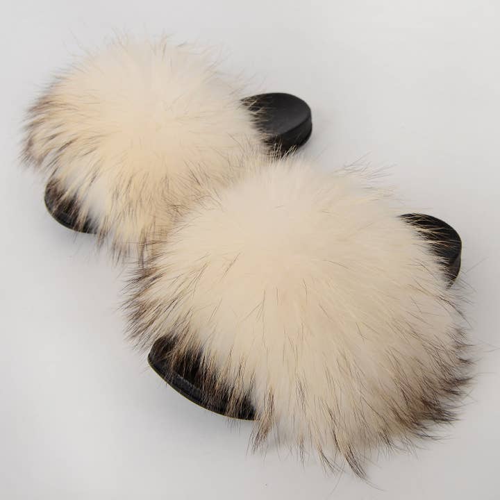 VividLux - Wholesale Slippers - Women's - Fluffy Fur Slides Flat Furry Sandals for Women 24